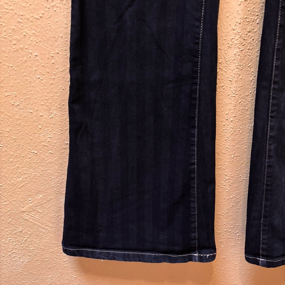 Tinseltown Black Flare Jeans with Lace-Up Front - Picture 4 of 9